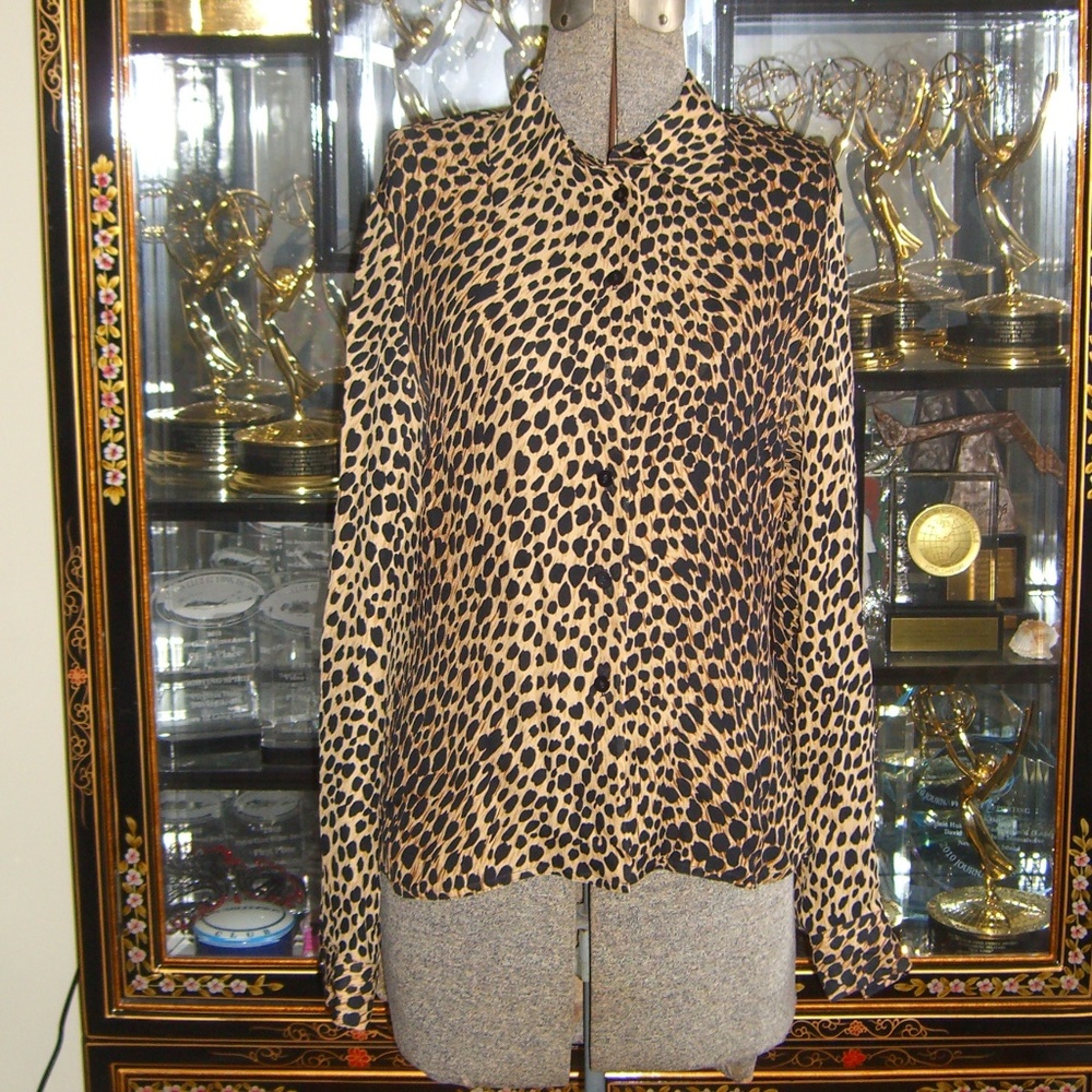 INC INTERNATIONAL CONCEPTS SILK ANIMAL PRINT TOP 2